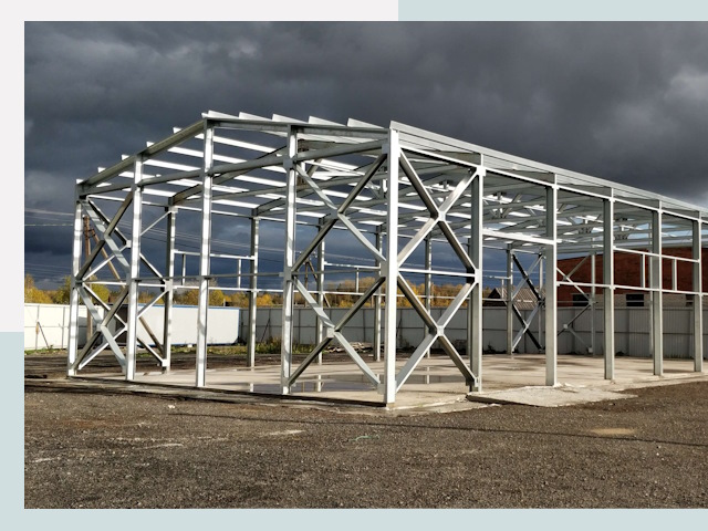 Двускатные ангары в Пенза от 616 руб. за квадрат